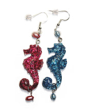 Load image into Gallery viewer, Seahorse Love Earrings