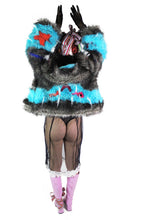 Load image into Gallery viewer, Saggy Fuchsia Fish Titty Faux Fur Bolero