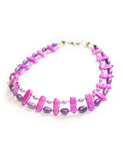 Load image into Gallery viewer, Fuchsia Freshwater Tennis Necklace
