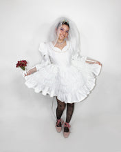 Load image into Gallery viewer, 013 Absurdist Boardwalk Bride Triple Hoop Mini-Wedding Gown