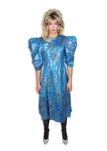 Load image into Gallery viewer, Mackerel Sky/Altocumulus Puff Sleeve Cocktail Dress
