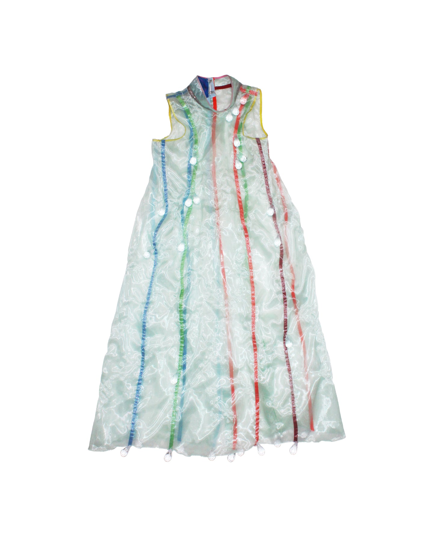 Sleeveless Organza Sea Glass Gown