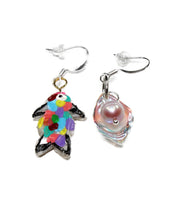 Load image into Gallery viewer, Mini Rainbow Trout and Oyster Earrings
