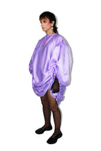 Load image into Gallery viewer, &quot;Special Lady&quot; Ruched Mini Bridal Satin Moo Moo Dress
