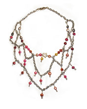 Load image into Gallery viewer, End of Summer Burn Freshwater Pearl Chandelier Necklace
